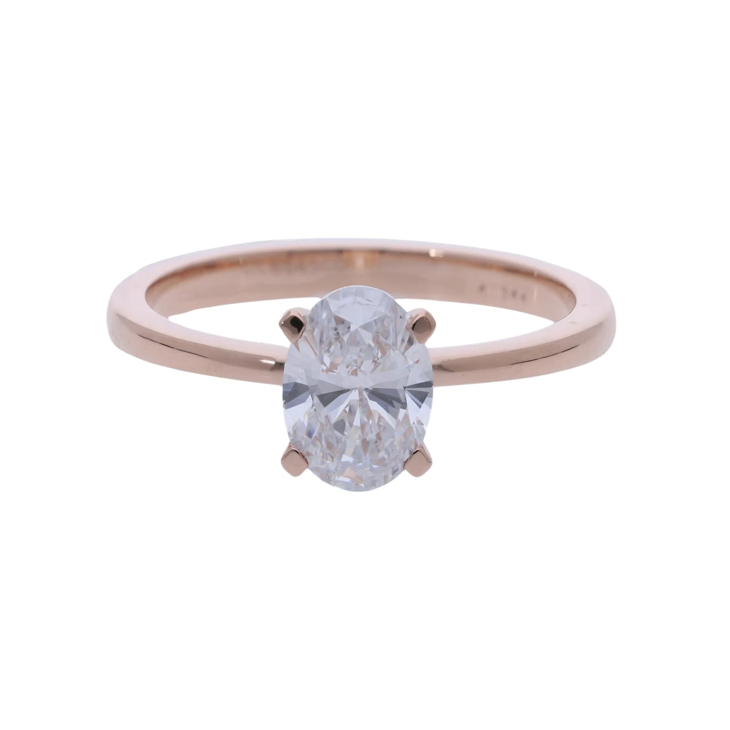 Oval Cut Lab Grown Diamond Solitaire Engagement Ring - Helodia Jewelry