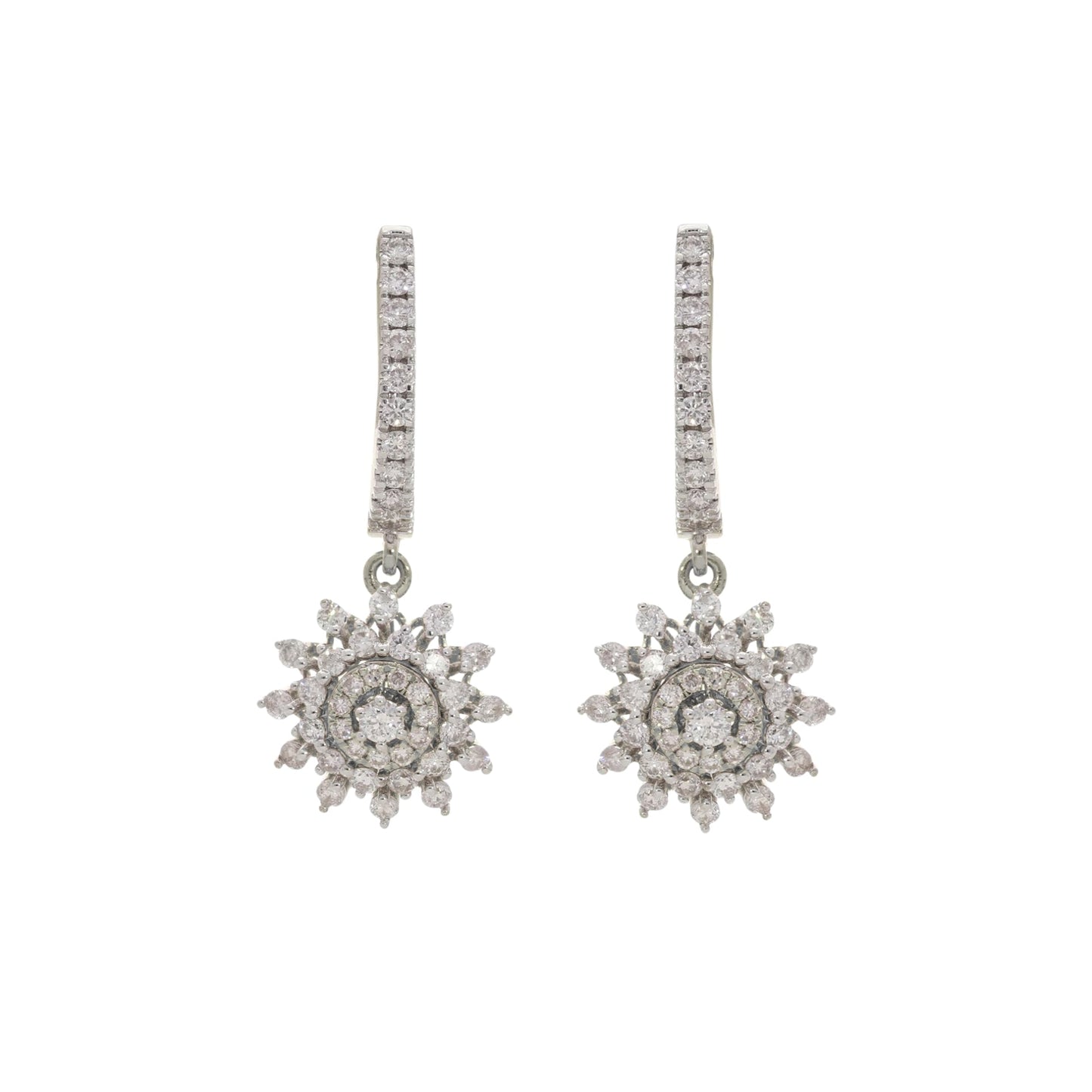 1.70 Ct Natural Diamond Helios Earrings
