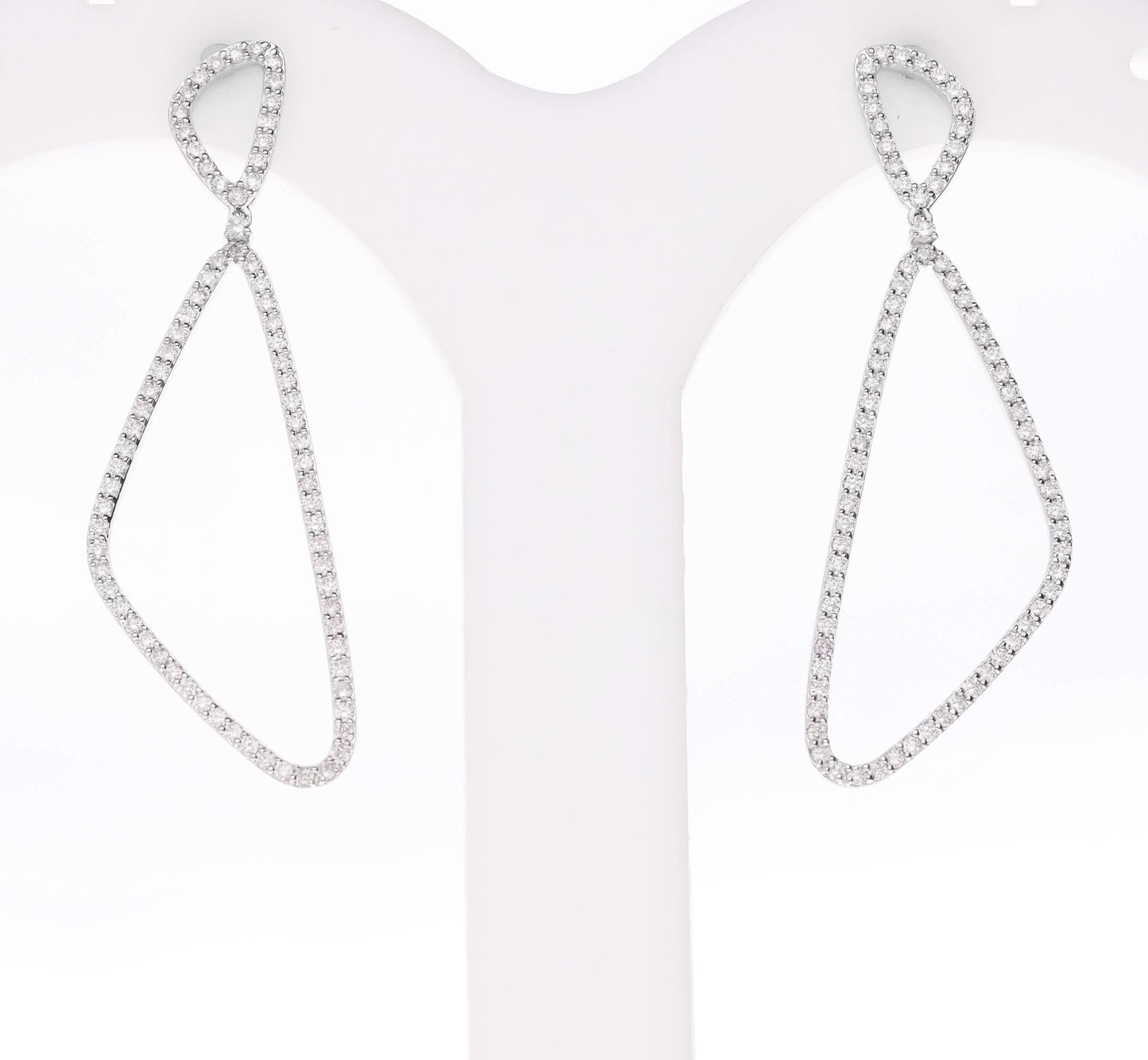 1.2 Ct Natural Diamond Tie Earrings - Helodia Jewelry