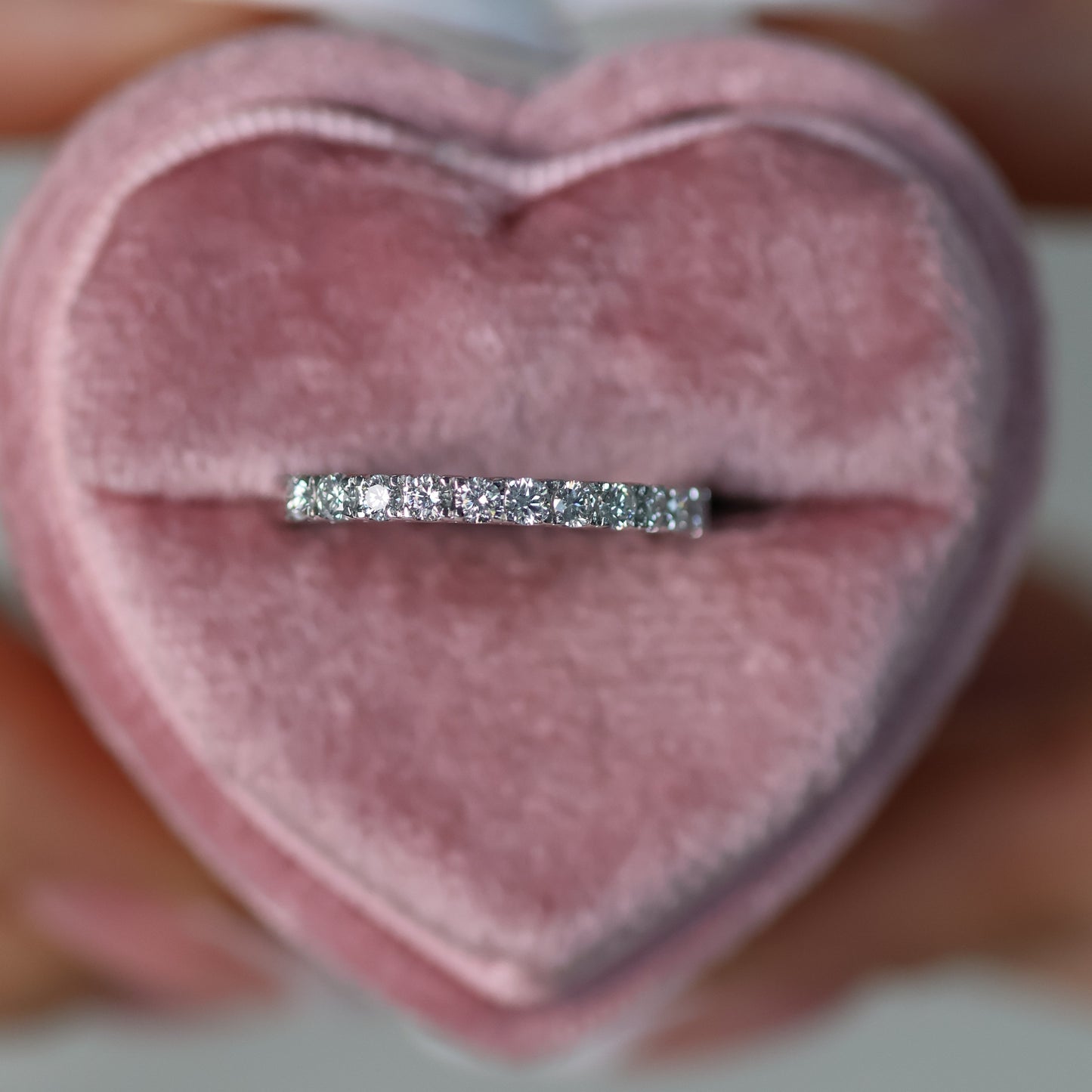 0.60 Ct Natural Pavé Diamond Eternity Ring - Helodia Jewelry