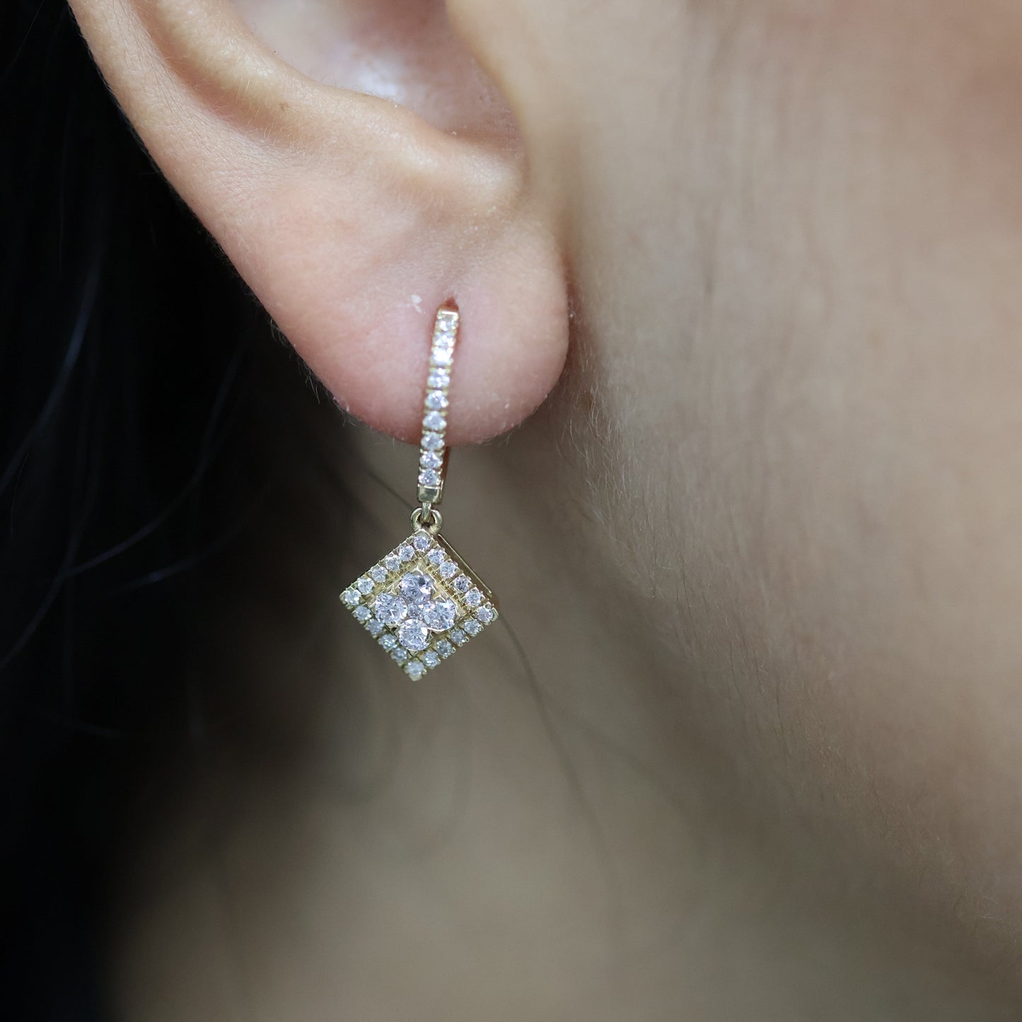 0.8 Ct Natural Diamond Talia Earrings - Helodia Jewelry
