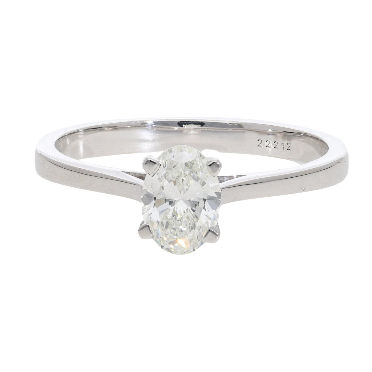 Natural Oval Cut Diamond Solitaire Engagement Ring - Helodia Jewelry