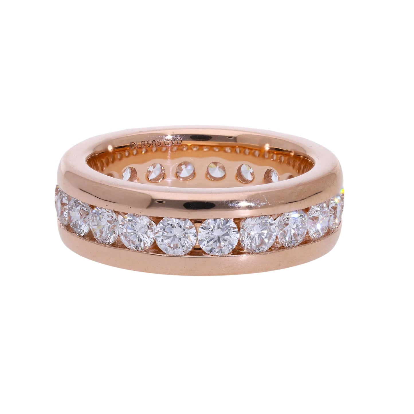 3.24 Ct Lab Grown Diamond Channel Set Eternity Ring - Helodia Jewelry