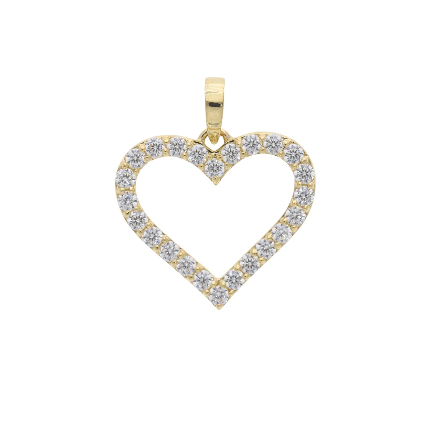 0.44 Ct Natural Diamond Heart Charm