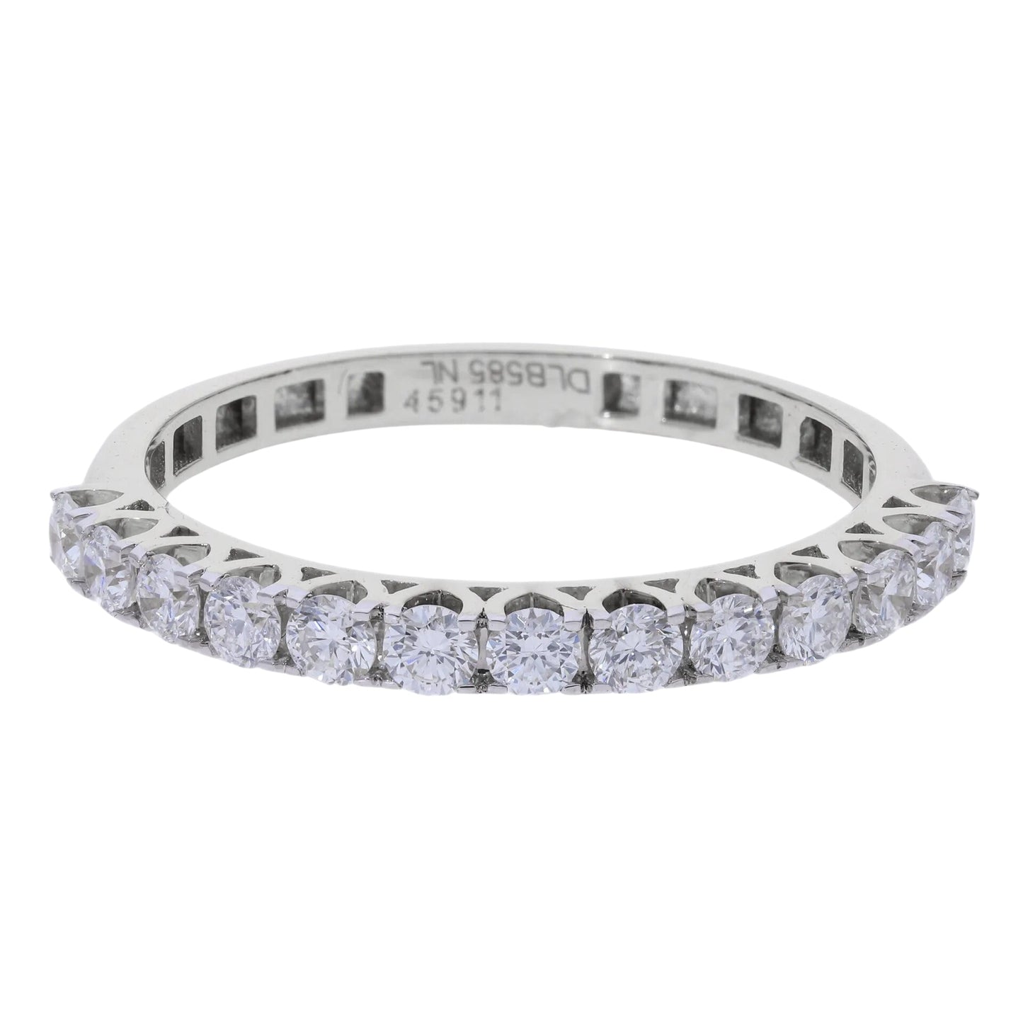 0.54 Ct Natural Pavé Diamond Eternity Ring - Helodia Jewelry
