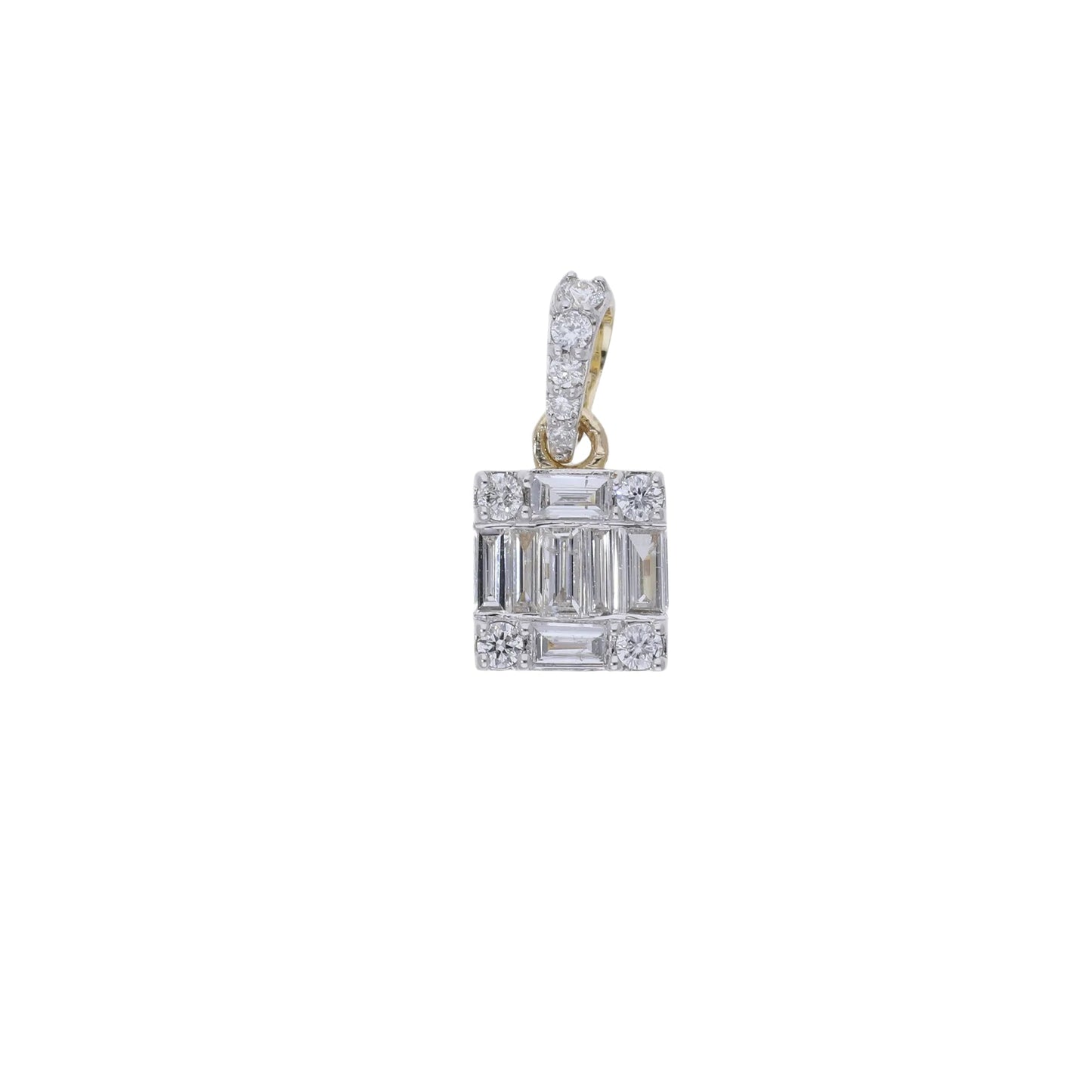 0.30 Ct Natural Baguette Diamond Charm