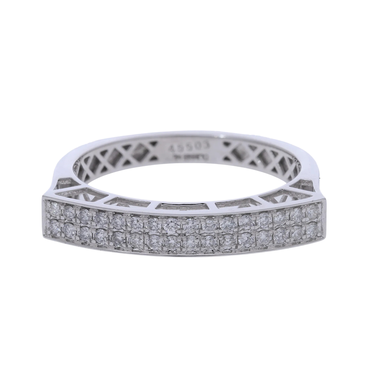 0.25 Ct Royal Pavé Diamond Ring - Helodia Jewelry