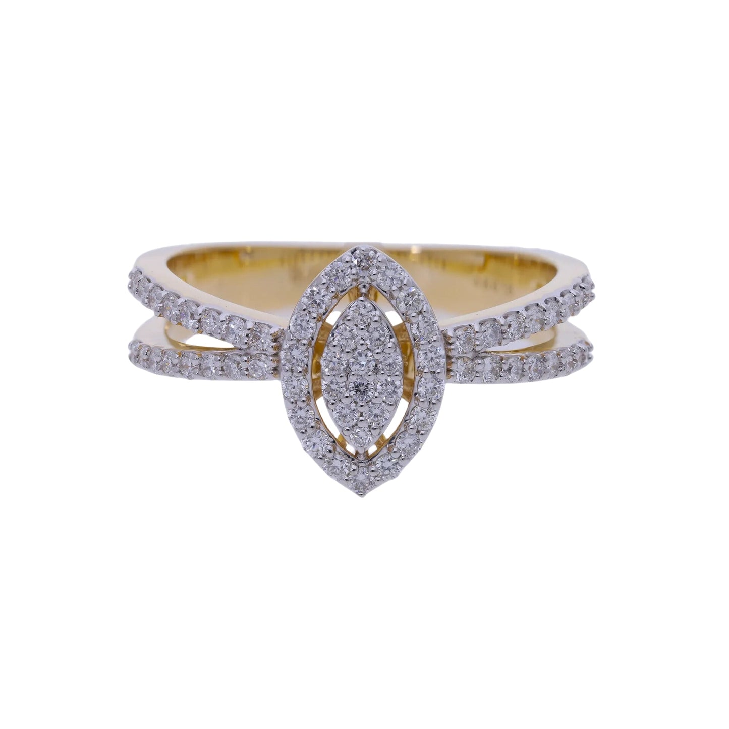 0.44 Ct Natural Diamond Marquise Shaped Ring - Helodia Jewelry