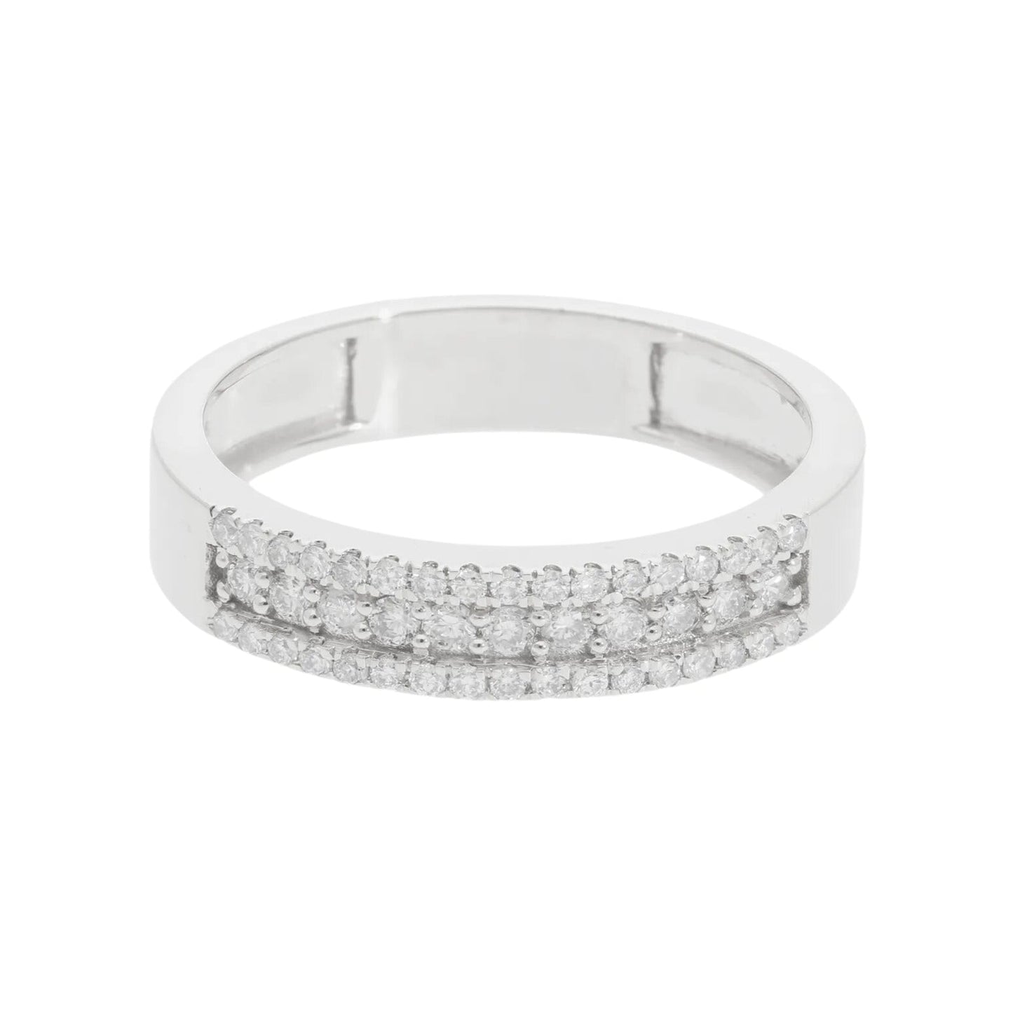 0.30 Ct Natural Pavé Diamond Eternity Ring - Helodia Jewelry