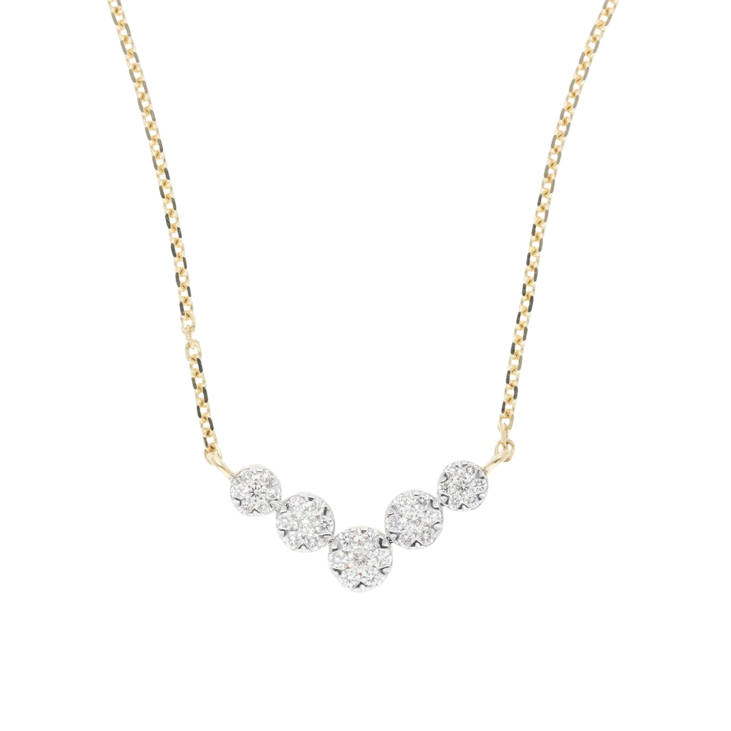 0.40 Ct Natural Graduated Diamond Melina Necklace