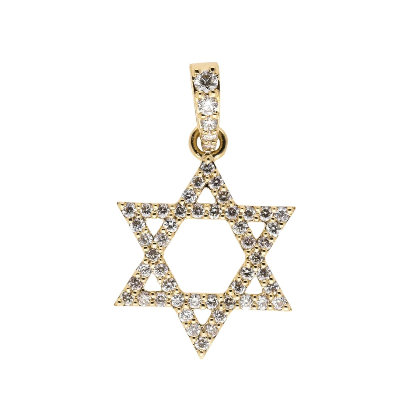 0.24 Ct Natural Diamond Star of David Charm