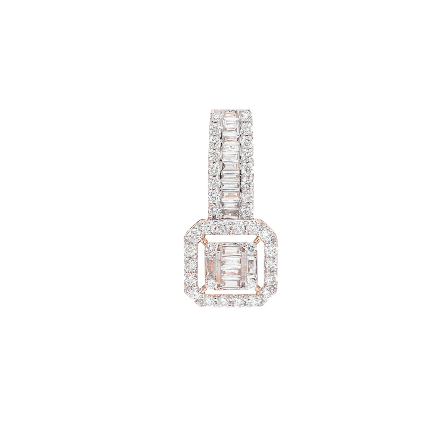 0.50 Ct Natural Baguette Diamond Charm