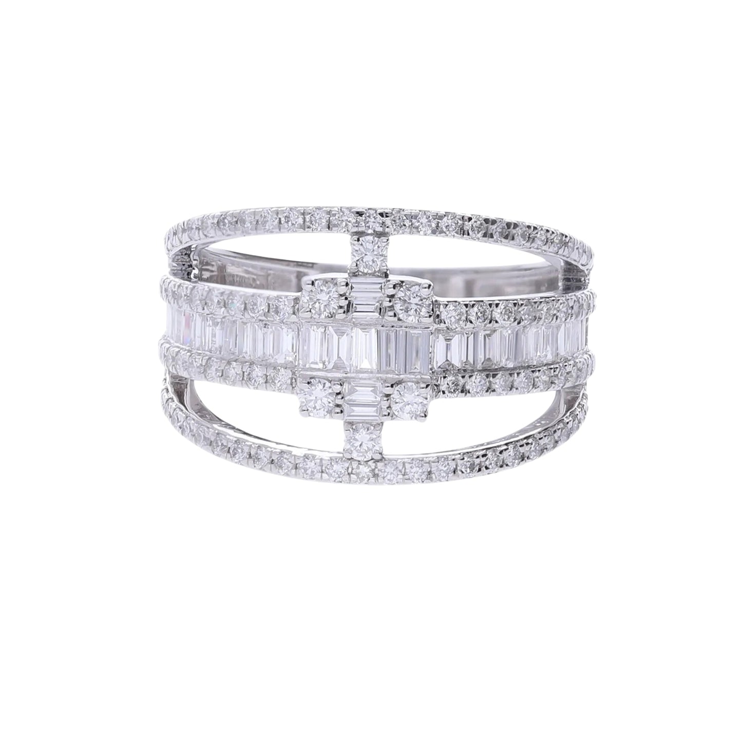 1.20 Ct Natural Baguette Diamond Divine Ring - Helodia Jewelry