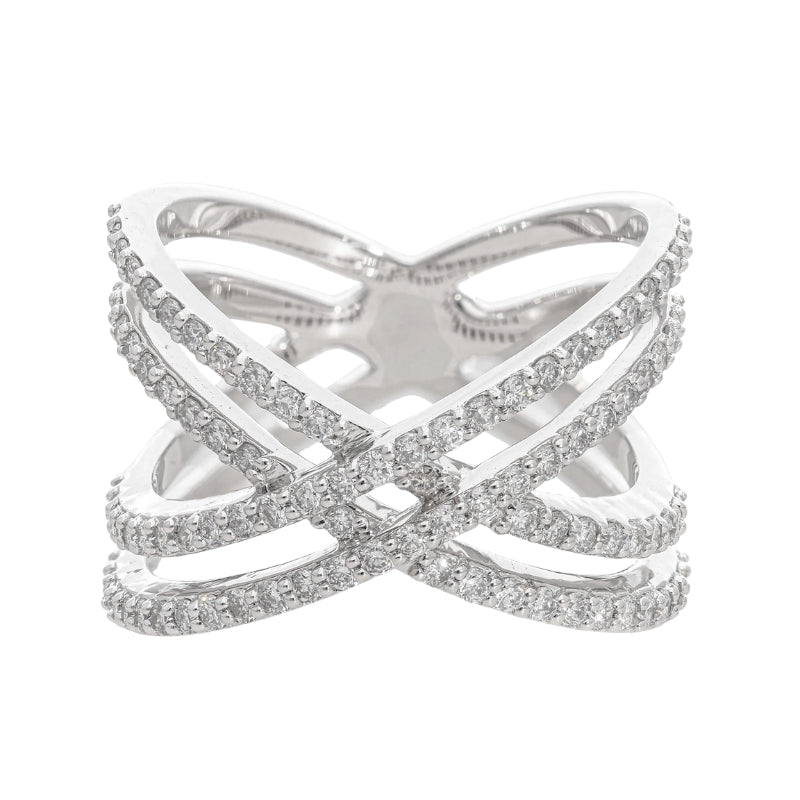 0.80 Ct Natural Diamond Cosmic Ring