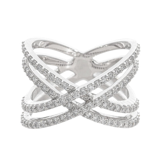 0.80 Ct Natural Diamond Cosmic Ring