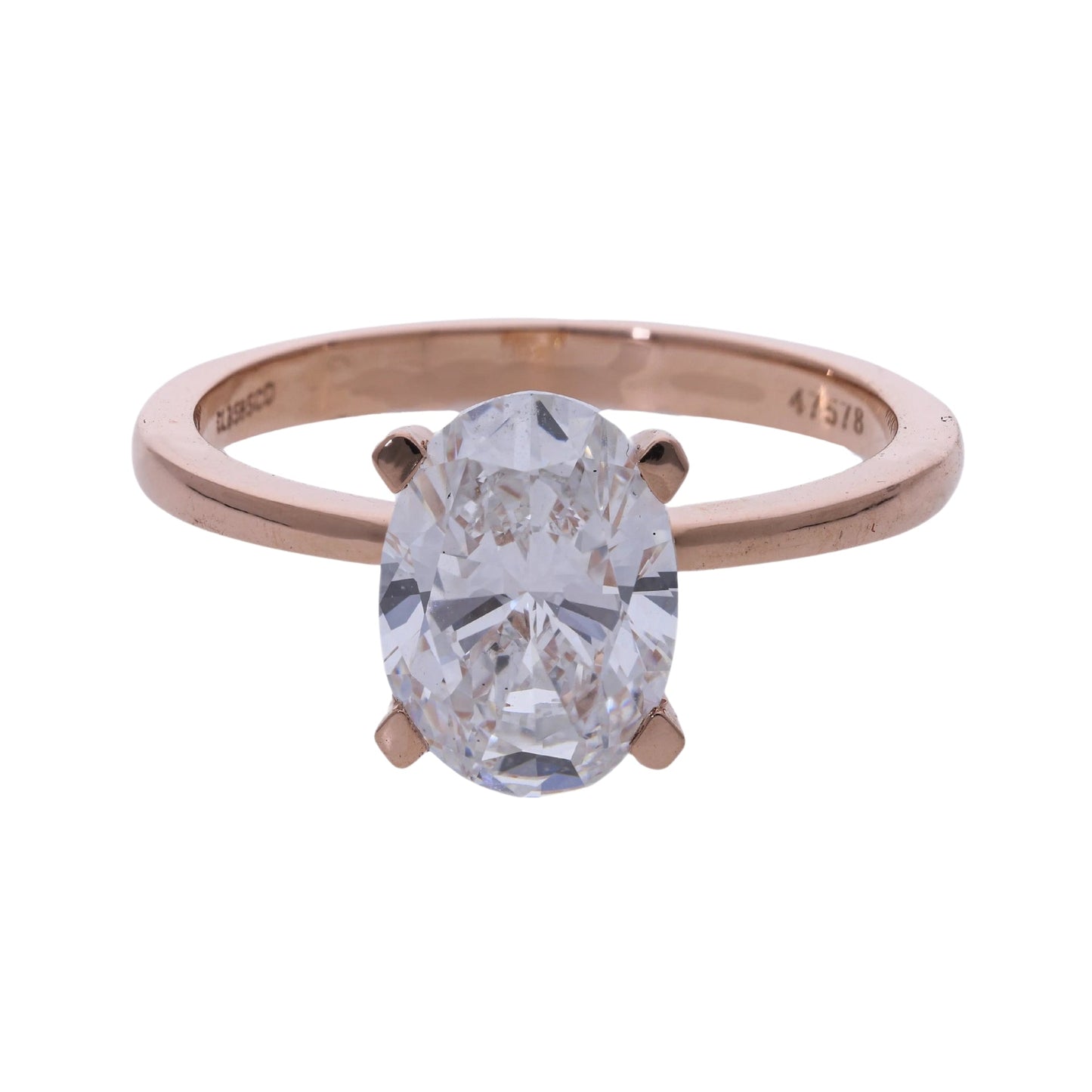 Oval Cut Lab Grown Diamond Solitaire Engagement Ring - Helodia Jewelry