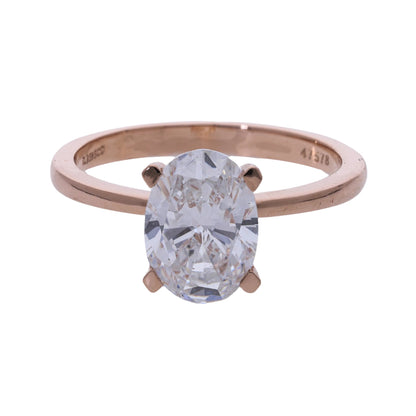 Oval Cut Lab Grown Diamond Solitaire Engagement Ring - Helodia Jewelry