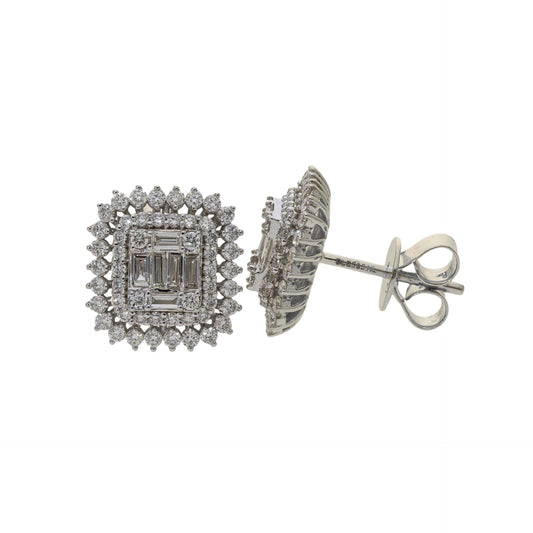 1.13 Ct Natural Diamond Aura Earrings - Helodia Jewelry