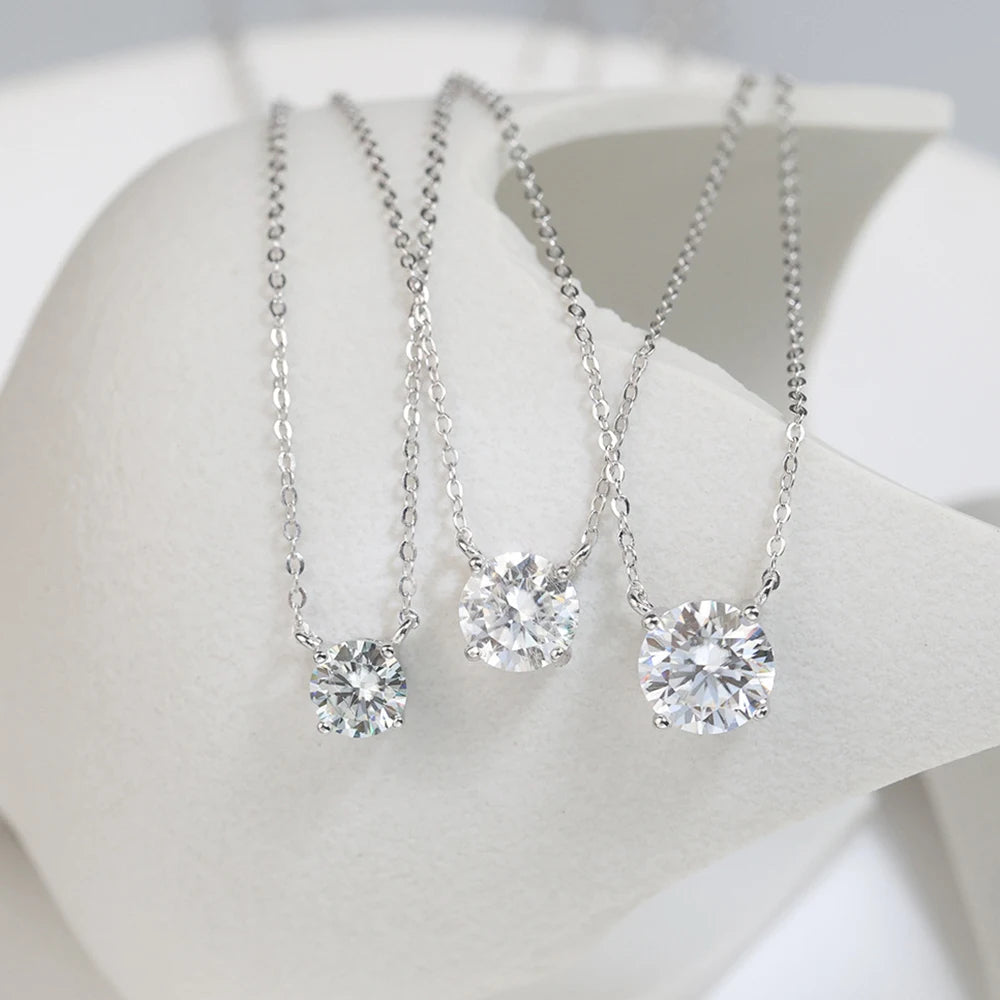 Lab Grown Diamond Solitaire Necklace - Helodia Jewelry