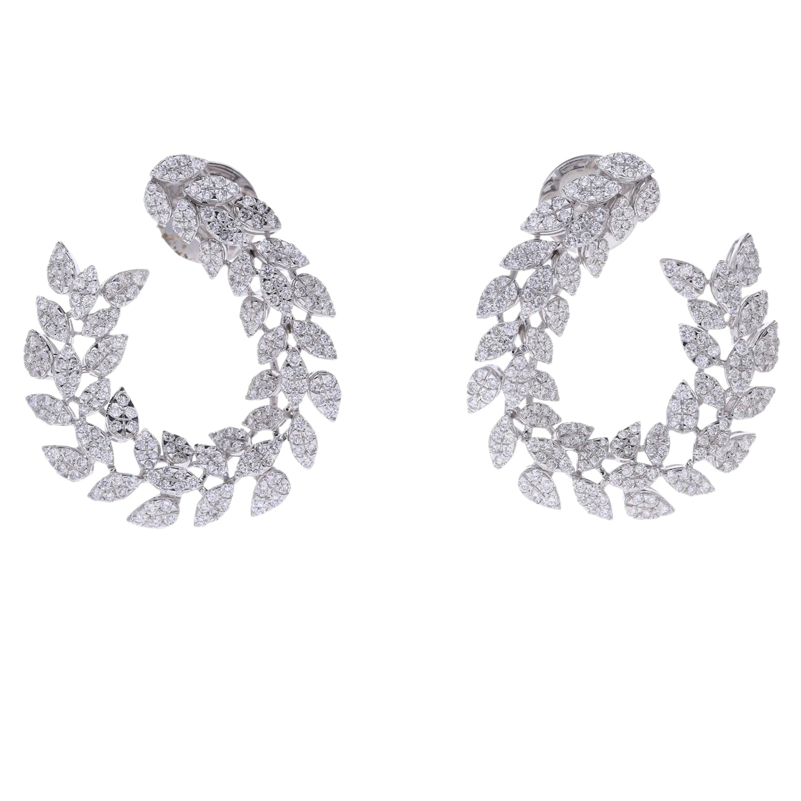 2.77 Ct Natural Diamond Eve Earrings - Helodia Jewelry