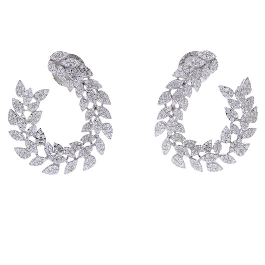 2.77 Ct Natural Diamond Eve Earrings - Helodia Jewelry