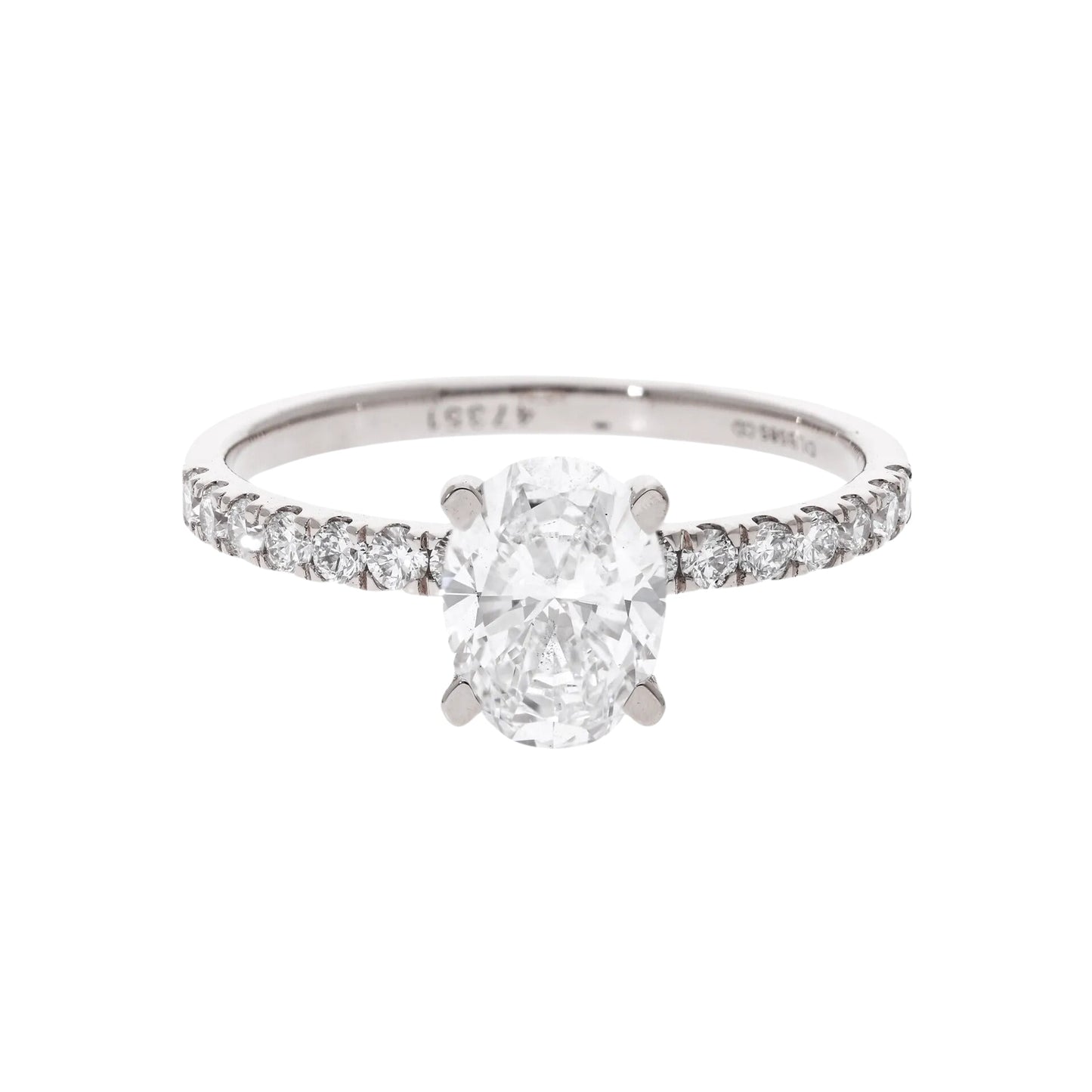 Pavé Oval Cut Lab Grown Diamond Engagement Ring - Helodia Jewelry