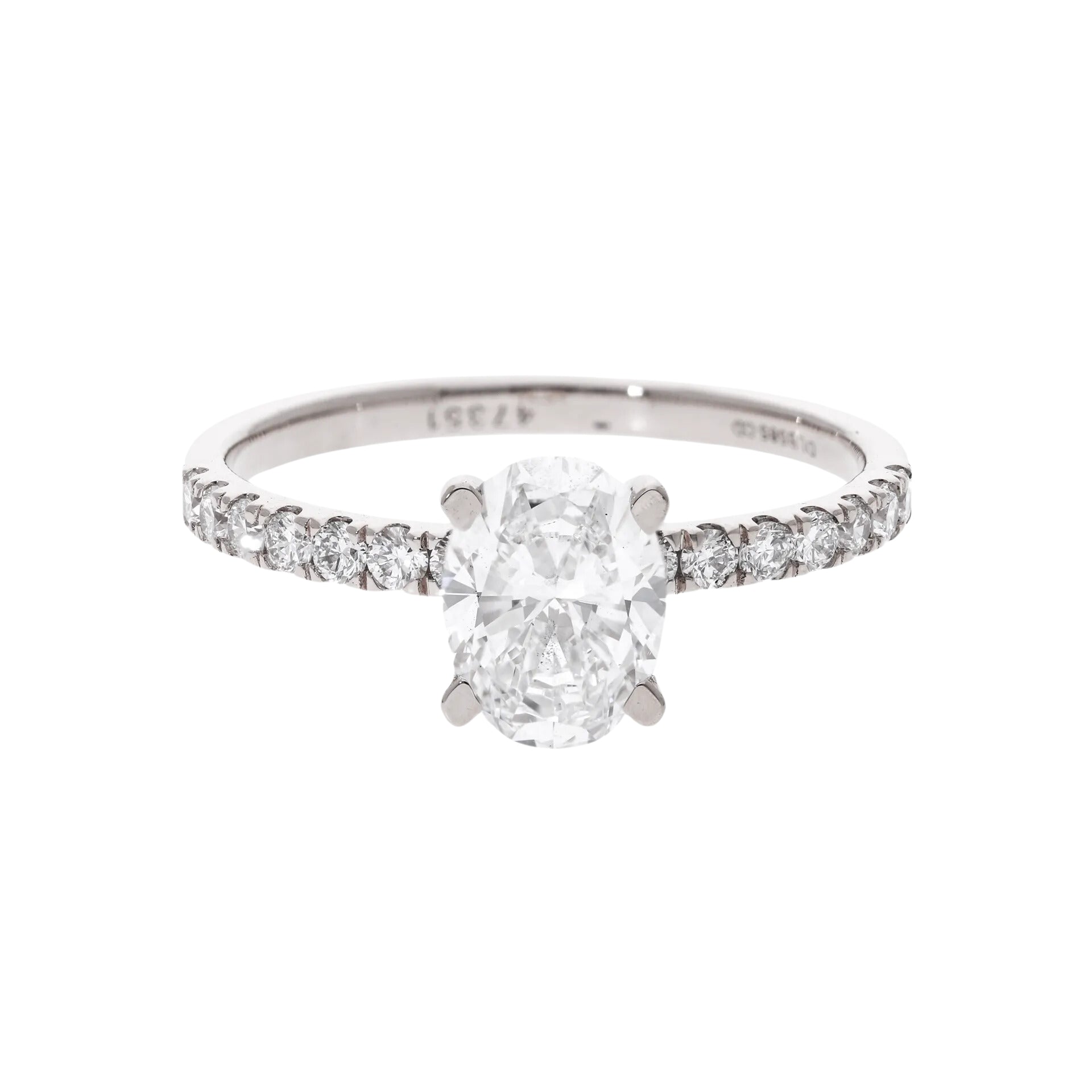 Pavé Oval Cut Lab Grown Diamond Engagement Ring - Helodia Jewelry