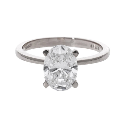 Oval Cut Lab Grown Diamond Solitaire Engagement Ring - Helodia Jewelry