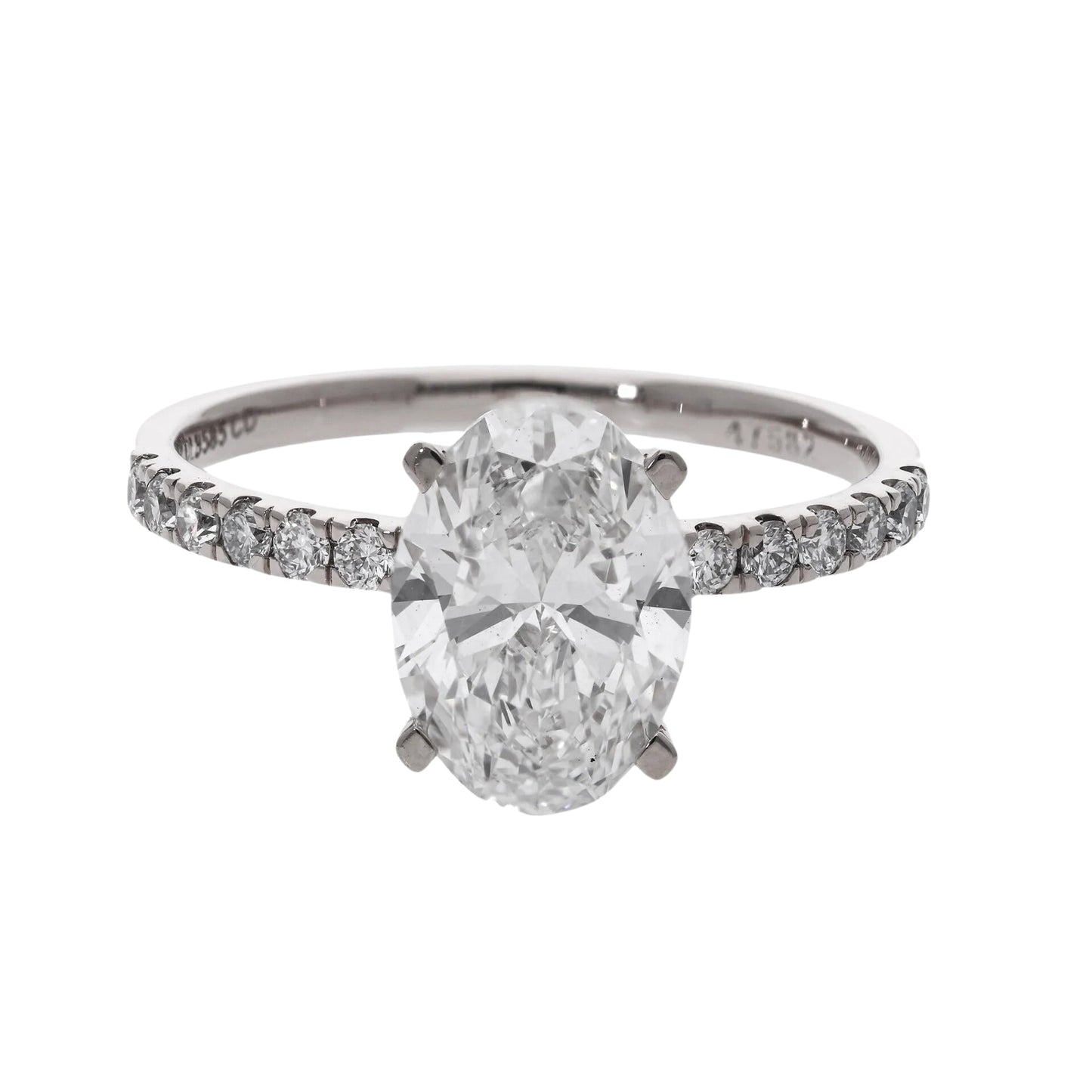 Pavé Oval Cut Lab Grown Diamond Engagement Ring - Helodia Jewelry