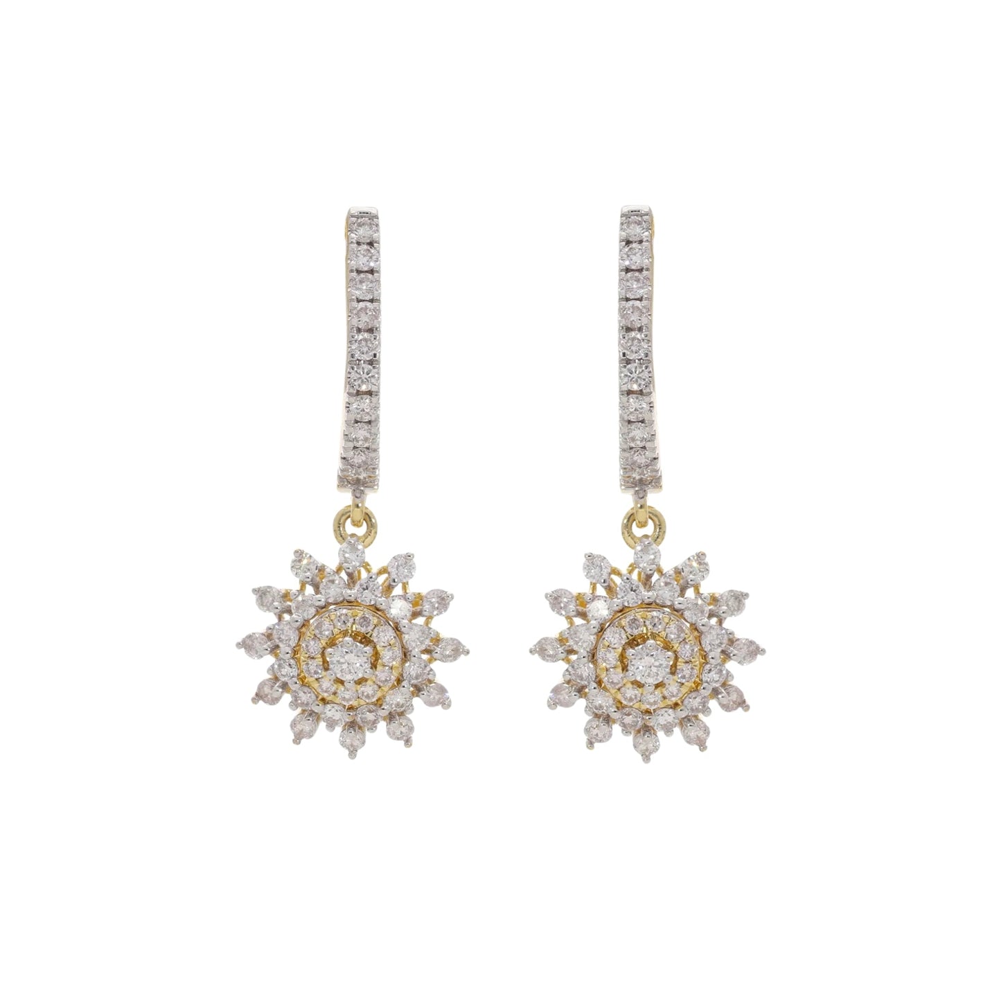 1.70 Ct Natural Diamond Helios Earrings