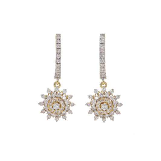 1.70 Ct Natural Diamond Helios Earrings
