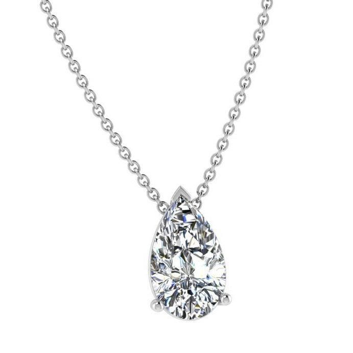 Lab Grown Diamond Solitaire Necklace - Helodia Jewelry