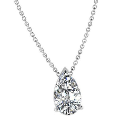 Lab Grown Diamond Solitaire Necklace - Helodia Jewelry