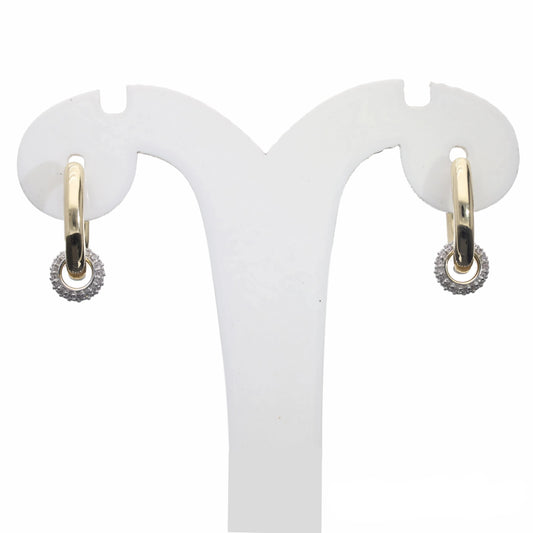 0.42 Ct Natural Diamond Hoop Earrings