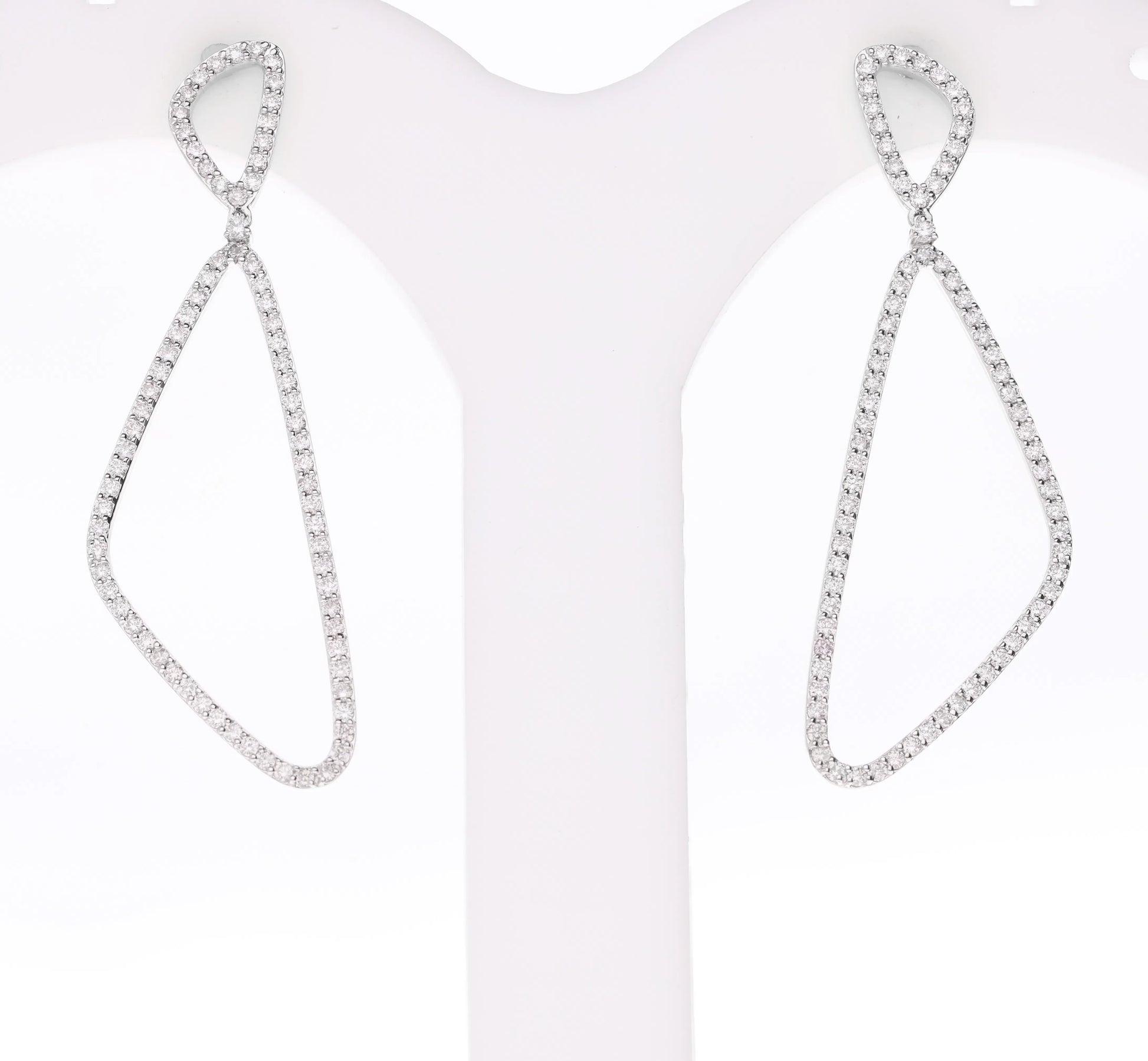 1.2 Ct Natural Diamond Tie Earrings - Helodia Jewelry