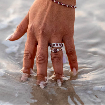 1.20 Ct Royal Natural Diamond with Oval Cut Lab Ruby Ring