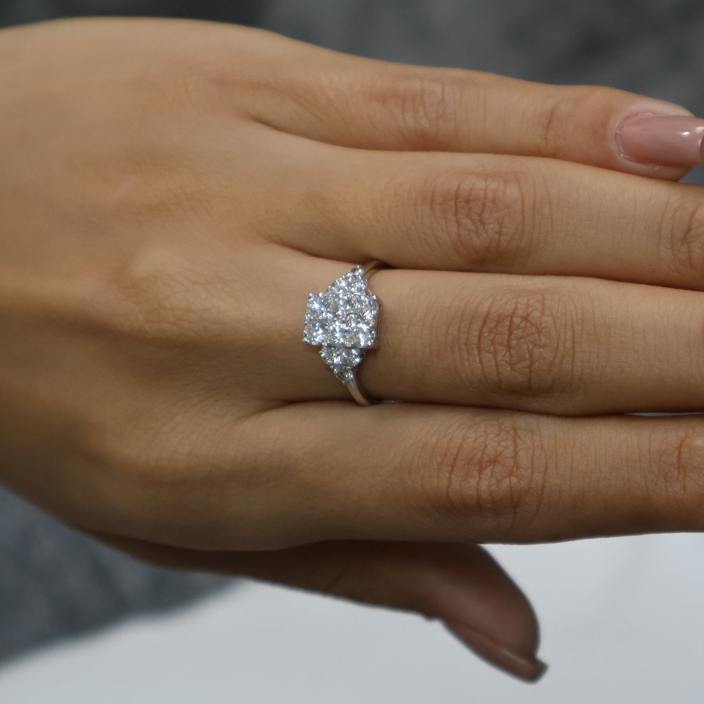 1.26 Ct Natural Diamond Radiant Shaped Eve Ring