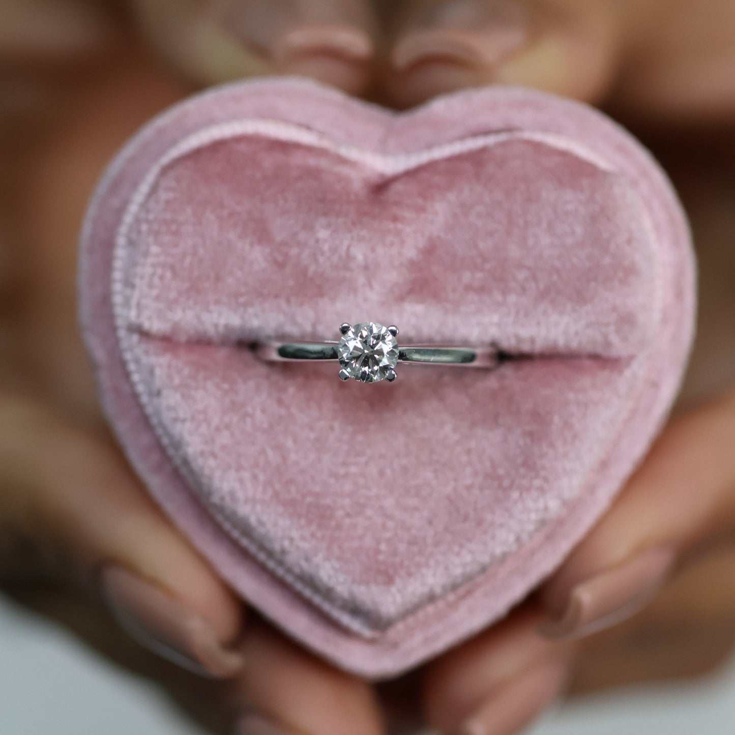 Natural Brilliant Cut Diamond Solitaire Engagement Ring