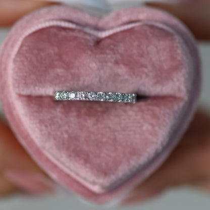 0.60 Ct Natural Pavé Diamond Eternity Ring - Helodia Jewelry