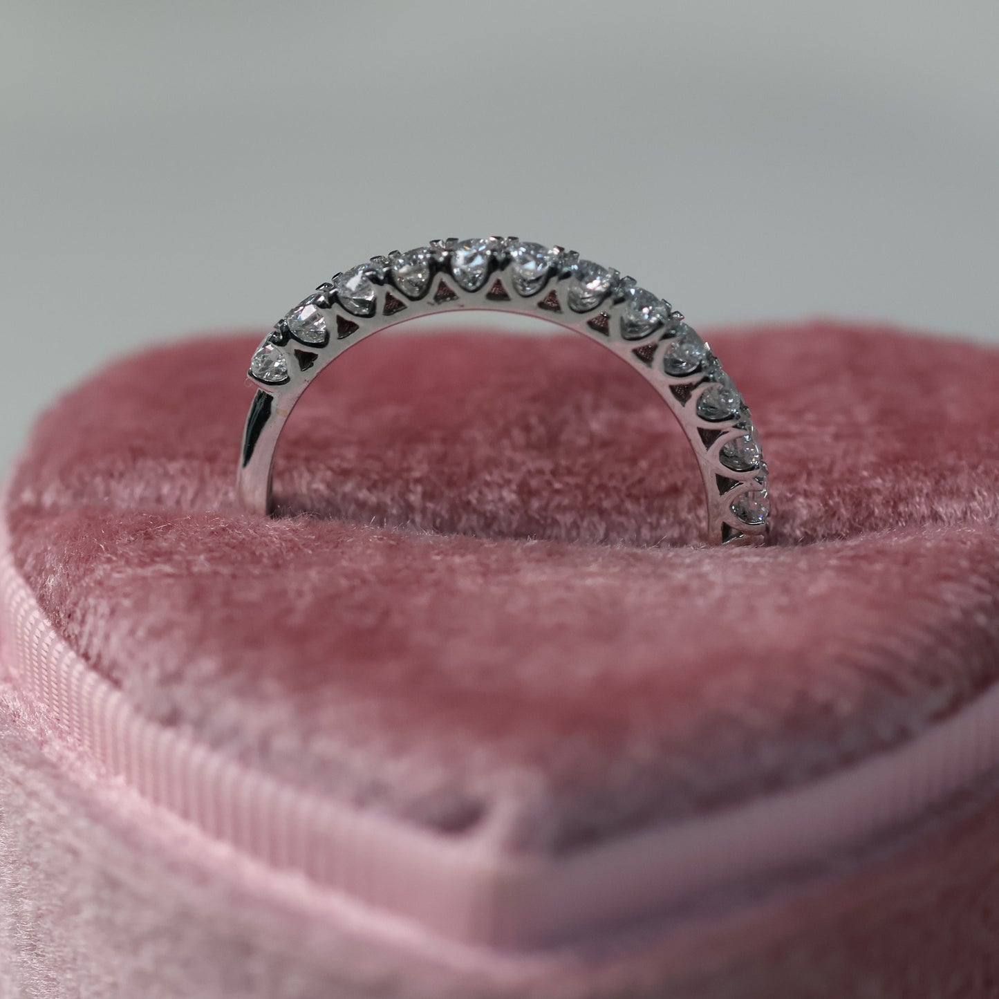 0.60 Ct Natural Pavé Diamond Eternity Ring - Helodia Jewelry