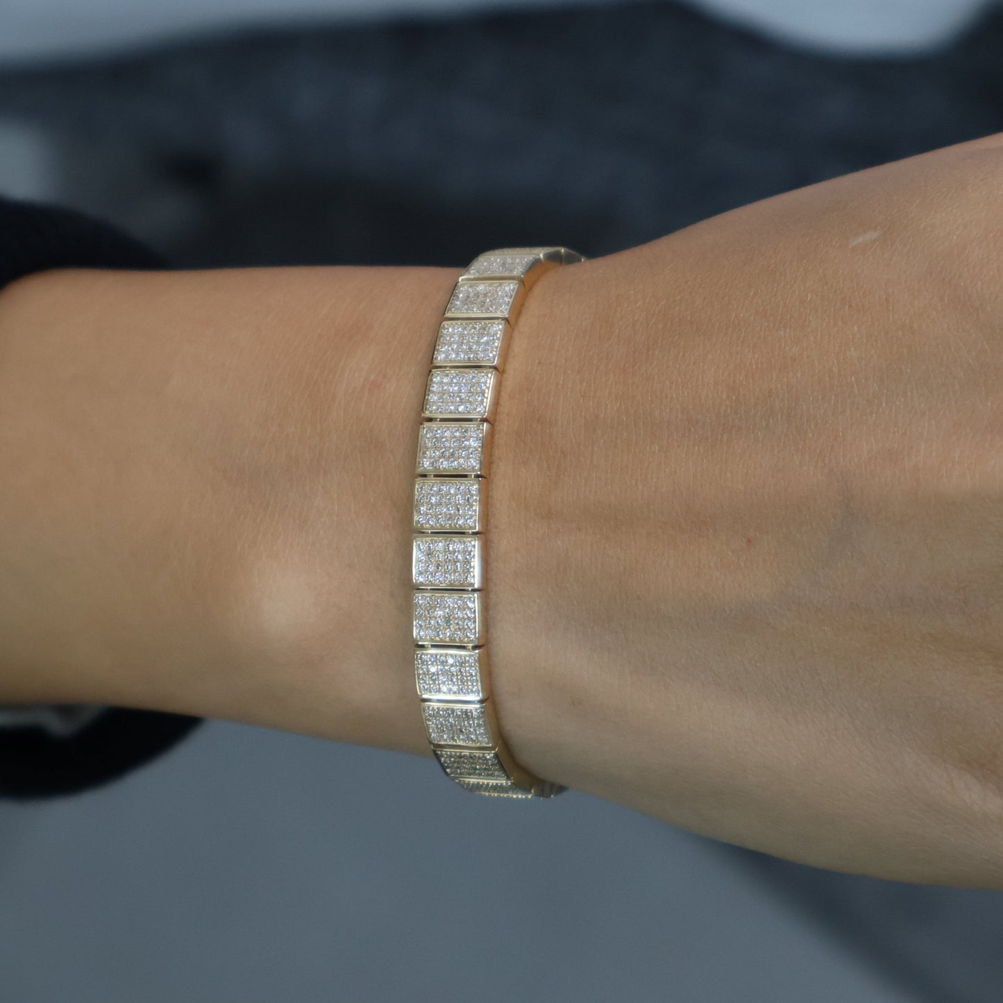 2.60 Ct Natural Diamond Bars Tennis Bracelet - Helodia Jewelry