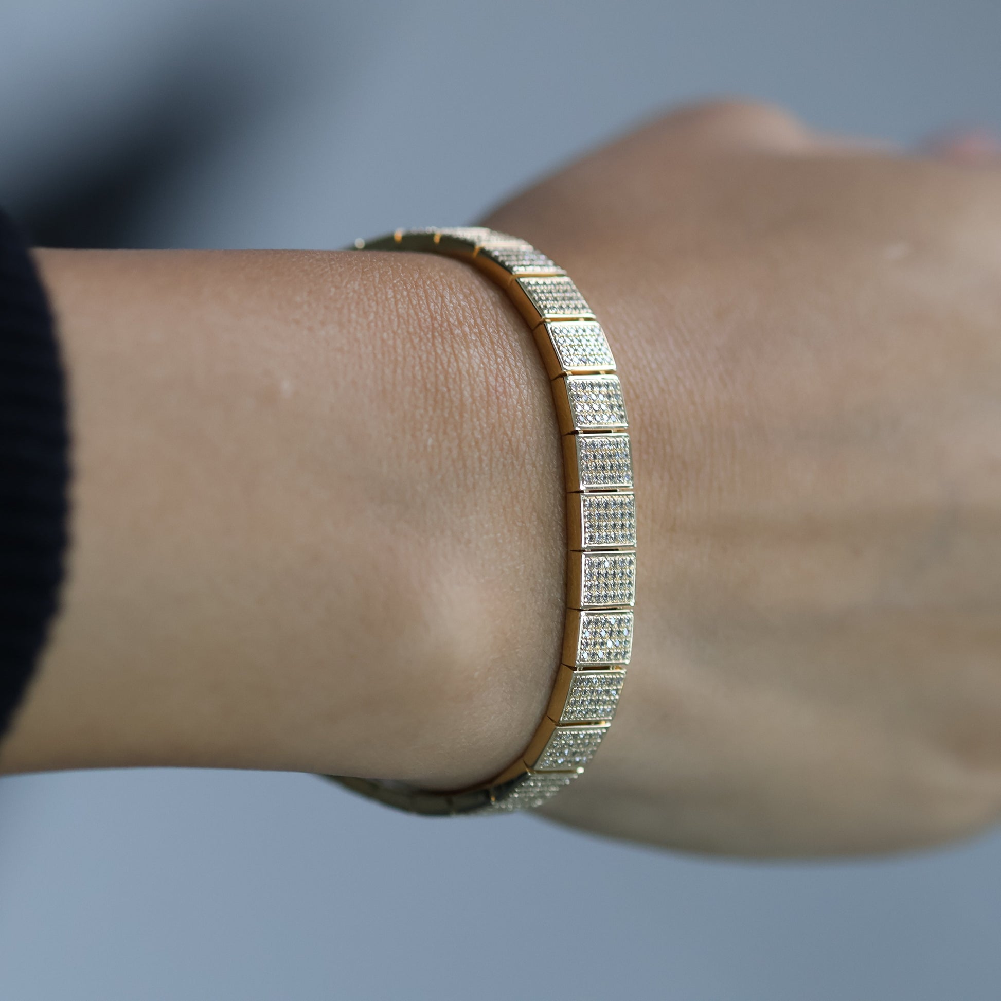 2.60 Ct Natural Diamond Bars Tennis Bracelet - Helodia Jewelry