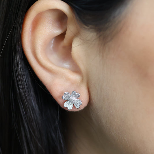 0.48 Ct Natural Diamond Melanie Stud Earrings - Helodia Jewelry