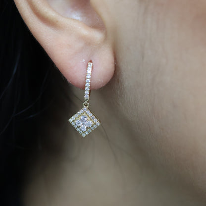 0.8 Ct  Natural Diamond Talia Earrings - Helodia Jewelry