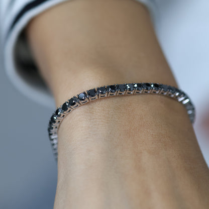 Natural Black Diamond Tennis Bracelet - Helodia Jewelry