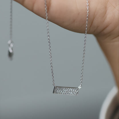 0.25 Ct Natural Diamond Rectangle Charm