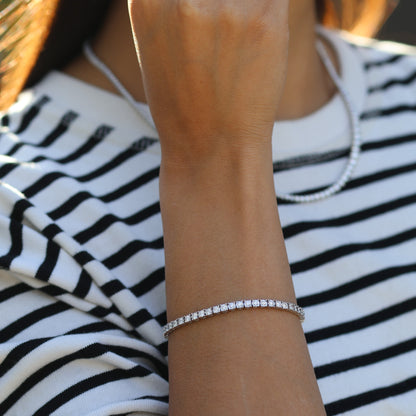 2.50 Ct Natural Diamond Tennis Bracelet