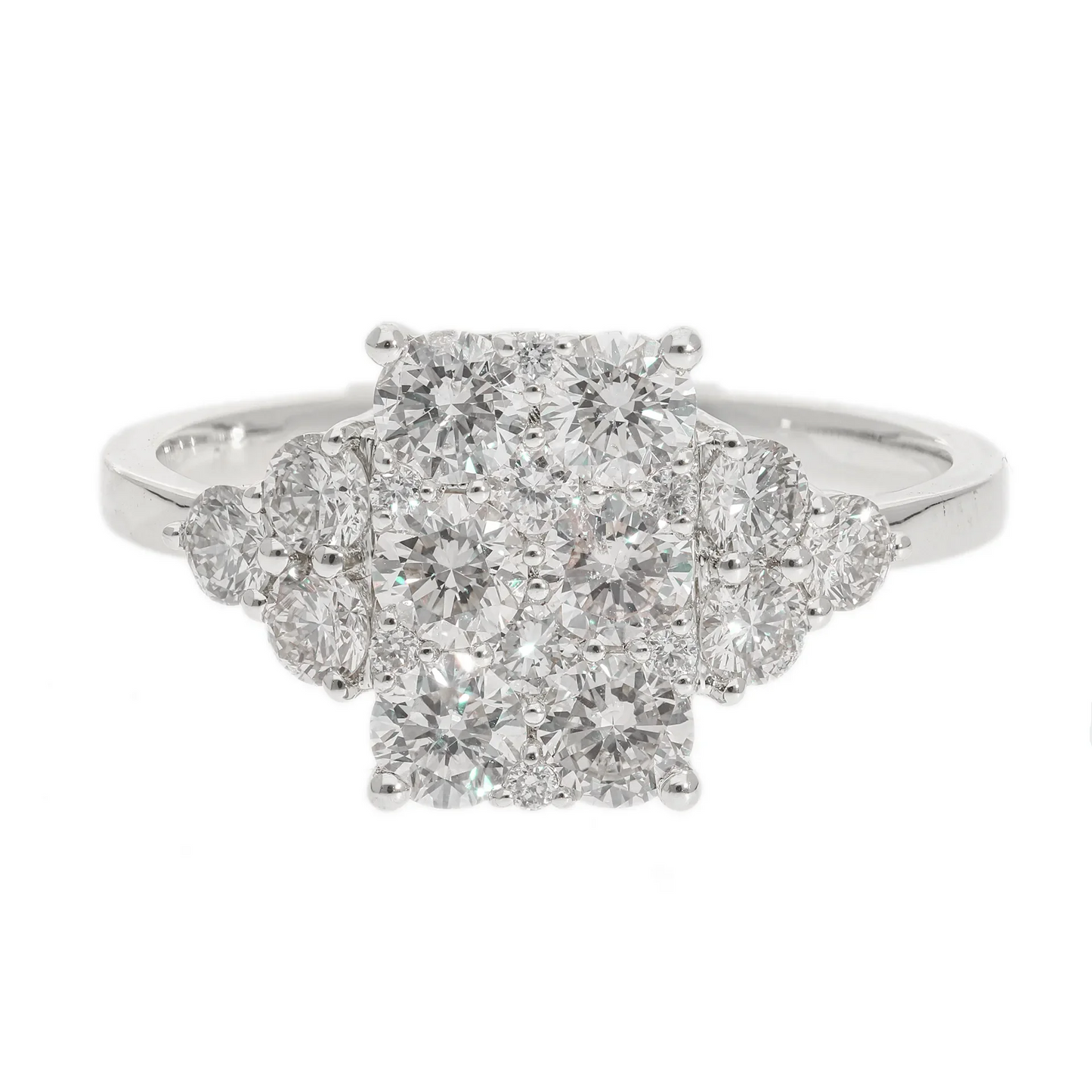 1.26 Ct Natural Diamond Radiant Shaped Eve Ring