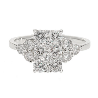 1.26 Ct Natural Diamond Radiant Shaped Eve Ring
