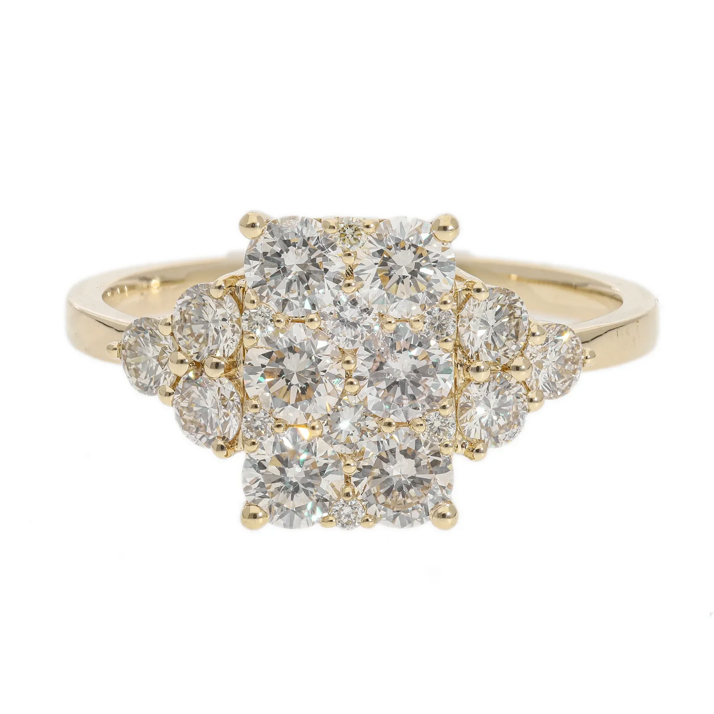 1.26 Ct Natural Diamond Radiant Shaped Eve Ring